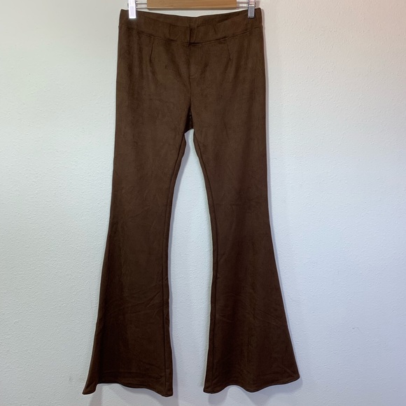 ASTARS Portobello Road Faux Suede Flared Leggings - Picture 3 of 8